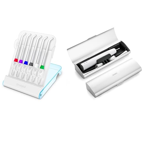 Replacement Tips for Waterpik, and Aluminum Electric Toothbrush Travel Case