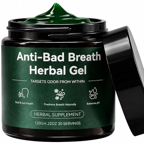 Anti-Bad Breath Herbal Gel Supplement - Body & Breath Odor Control from The Inside – Internal Deodorant, Natural Herbal Deodorant Gel with Parsley and Chlorophyll, Full Body Deodorizer (1) 1