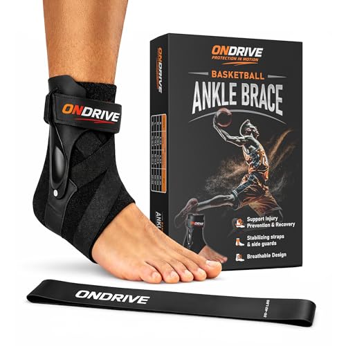 Basketball Ankle Brace, Adjustable Rigid Stabilizer, Men Women Small