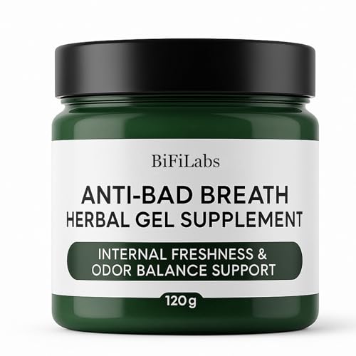 Anti-Bad Breath Herbal Gel – Fresh Breath Support from Within – Daily Herbal Cleansing Gel with Chlorophyll, Peppermint & Parsley – Plant-Based Internal Breath Freshener – 120g