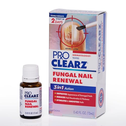 Fungal Nail Renewal 0.43 fl oz – Dermatologist-Tested Brush-On for Nail Discoloration, Thickening & Brittleness – Hydrates & Smooths Nails