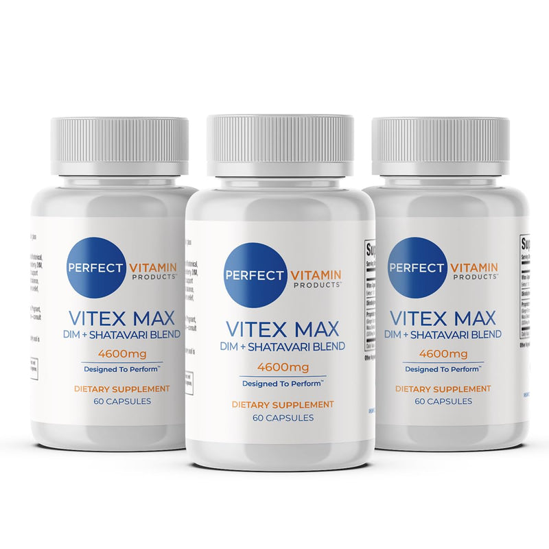 Vitex Max DIM + Shatavari Hormone Balance (3 Pack) | Hormone Balance & Menopause Support for Women | Vitex, DIM & Shatavari with Adaptogens for Mood, Cycle & Stress | Vegan 3 Pack