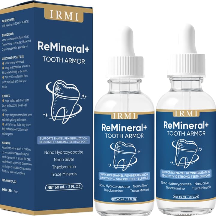 Irmi Dental Care Drops - Remineral Tooth Armor, Cavity Healing Tooth Armor Liquid, Nano Hydroxyapatite Remineralization Complex for Cavity Repair, Teeth Whitening with Remineralization Drops (2) 2