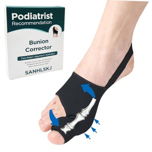 Bunion Corrector for Women & Men, Big Toe, Black, 2PCS