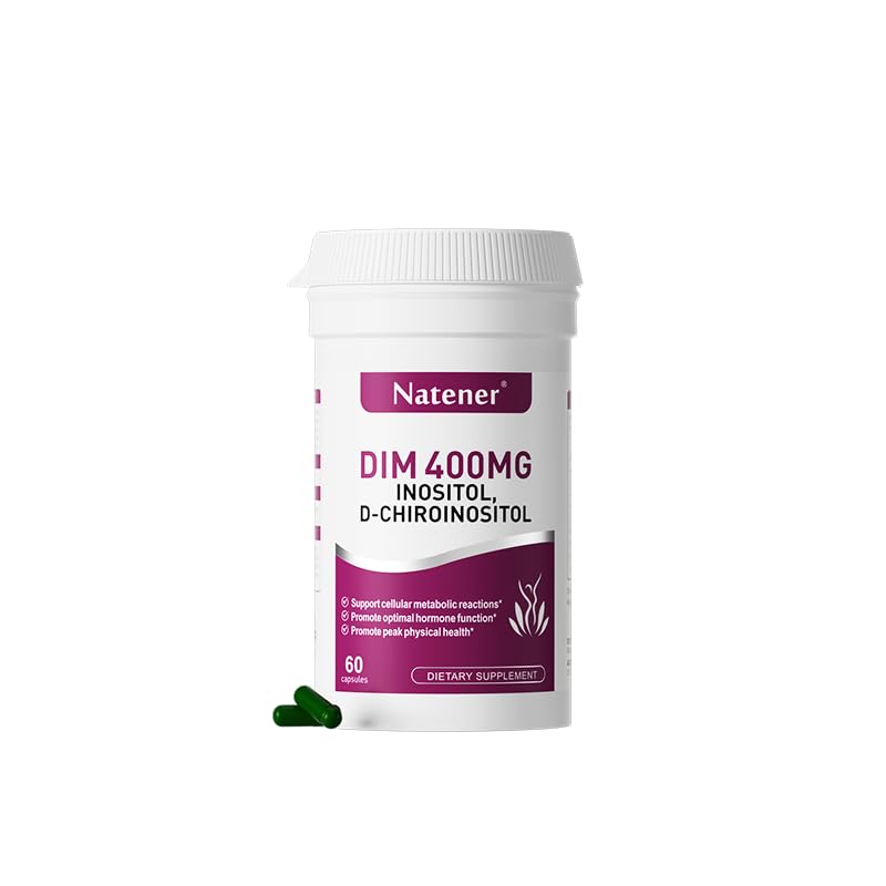 9-in-1 400mg DIM Supplement with 400mg Inositol, 10 mg D-chiroinositol, 200mg Folic Acid - Estrogen Balance for Women*, Hormone & Metabolism Support*, Ovarian Health Support*