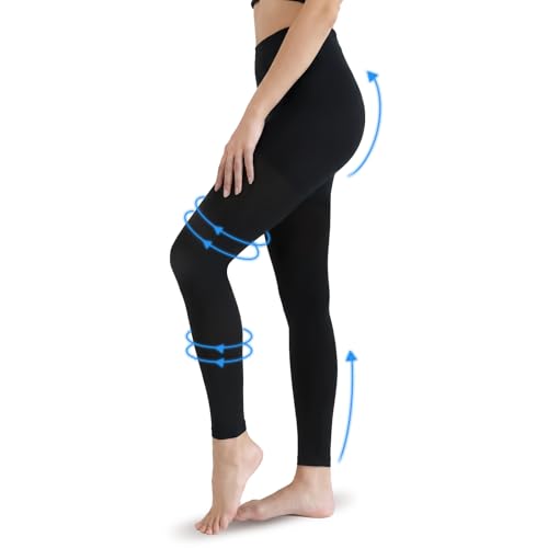 Medical Compression Leggings 20-30mmHg Graduated Support Pantyhose Large Black