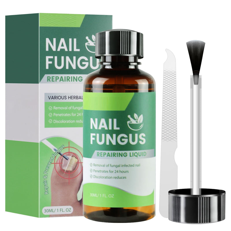 Toenail Fungus Treatment Extra Strength: 7 Pure Natural Plant Extracts，Toe & Fingernail Fungus Renewal - Nail Fungus Treatment Kit with Brush & File - For Ingrown Nails & Discoloration