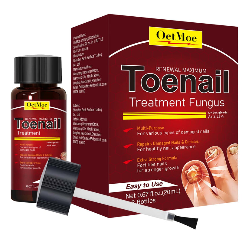 Toenail Treatment Extra Strength, Fast-Acting Nail Treatment Solution for Damaged Nails, Nail Repair for Toenail & Fingernail BK-4