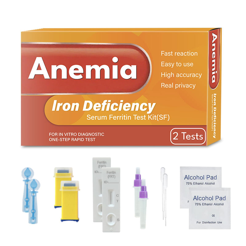 Iron Deficiency Test Kit 2-Pack | at-Home Anemia Test with Rapid Results & Reliable Accuracy | for Men and Women 2 Count (Pack of 1)