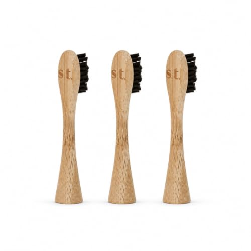 Sustainable Tomorrow Zen Bamboo Toothbrush Replacement Head – 3 Pack | Eco-Friendly Bamboo Bristles Head | Sustainable, Plastic-Free Oral Care | Compatible with Zen Toothbrush 1 Count (Pack of 3)