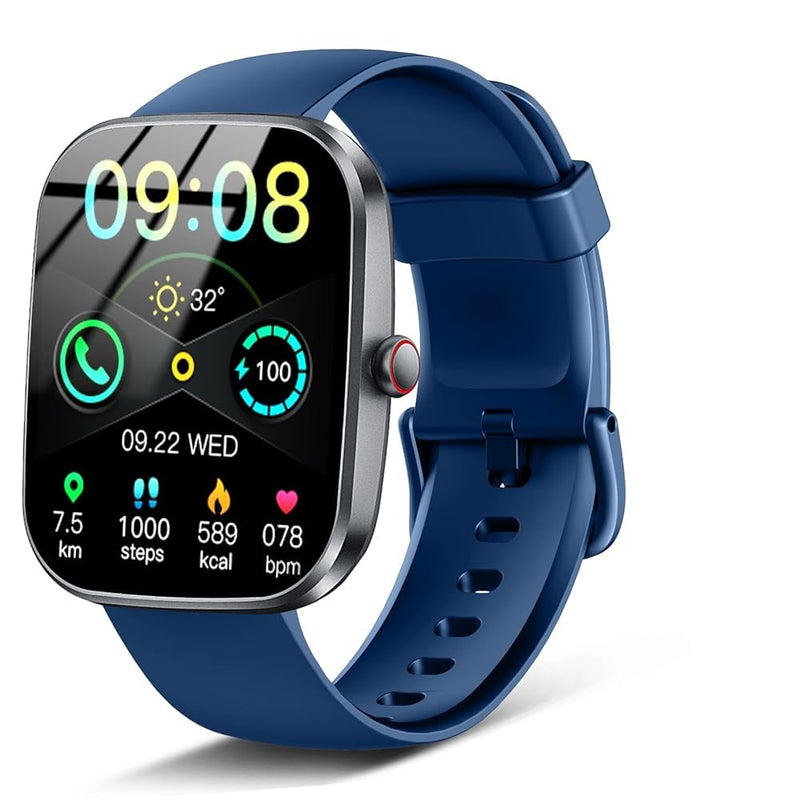 Smart Watch(Answer/Make Call), 1.91" Smartwatch for Men Women, NEW Fitness Watch with 110+ Sport Modes, Fitness Activity Tracke with Pedometer/Sleep Monitor/Heart Rate/IP68 Waterproof, for Android iOS Deep Blue - BeesActive Australia