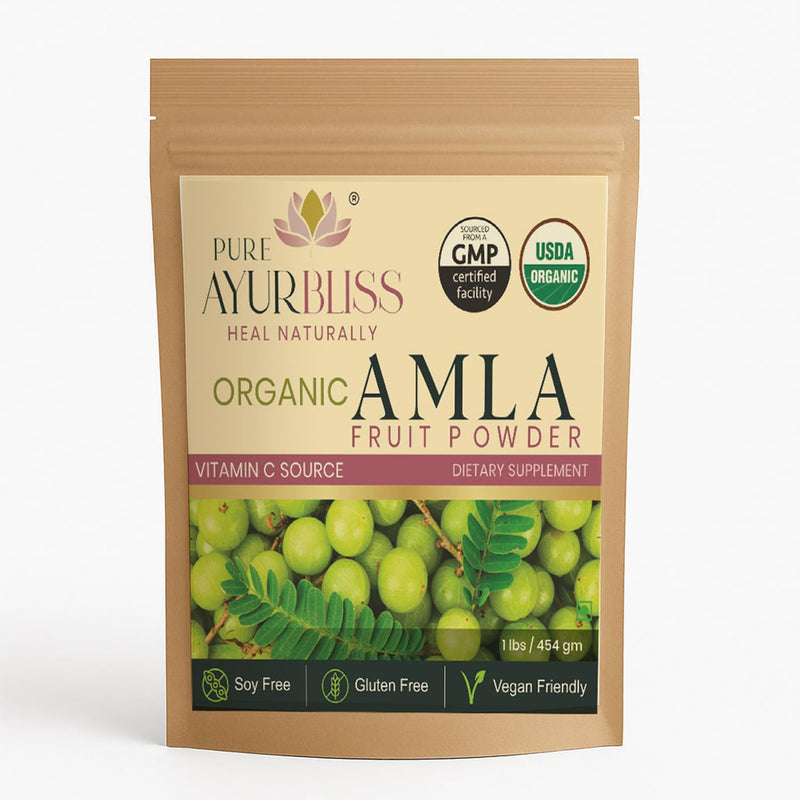 100% Organic Amla Powder, Ayurvedic Blend for Digestive Health, Immune Support, Vegan & Gluten-Free Nutrition, Natural Vitamin C Source for Hair, Skin, & Daily Wellness Vitality - 16oz 16 Ounce (Pack of 1)