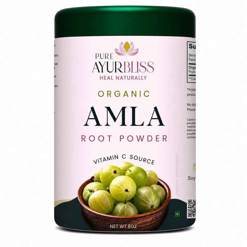 100% Organic Amla Powder, Ayurvedic Blend for Digestive Health, Vegan & Gluten-Free Nutrition, Natural Vitamin C Source for Hair, Skin, & Daily Wellness Vitality - 8oz Tin Box | Tin Box 8 Ounce (Pack of 1)