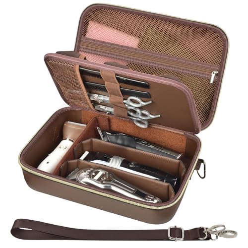 Barber Case for Hair Clippers, for Wahl, for Ufree and for Andis, Case Only brown