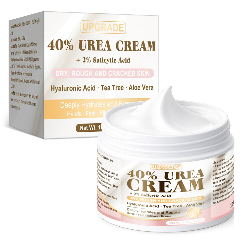 40% Urea Cream for Feet – Maximum Strength Foot Cream for Dry Cracked Heels & Calluses, Deep Softening Heel Repair, Urea Lotion for Body Hydration, Fast-Absorbing Foot Moisturizer for Rough Skin - BeesActive Australia