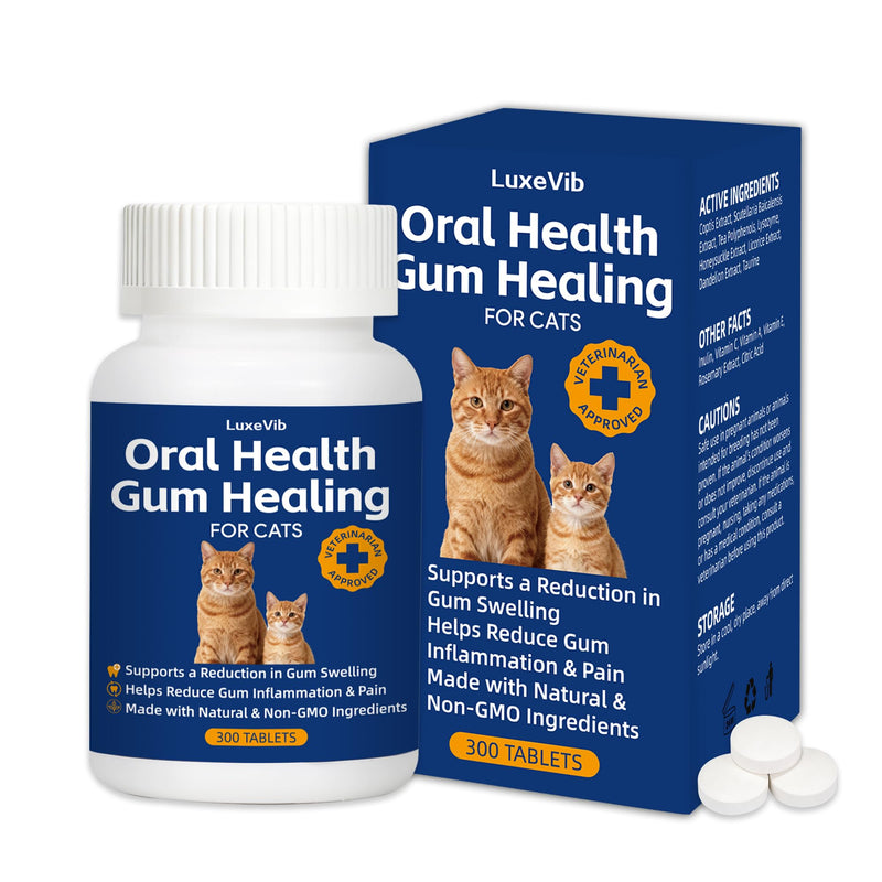 Oral Health for Cats, Cat Gingivitis Treatment, Reduce Gum Inflammation, Redness & Pain, Combats Gum Disease, Natural Plant-Based Active Formula, Cat Oral Care, Gums Health Treatment