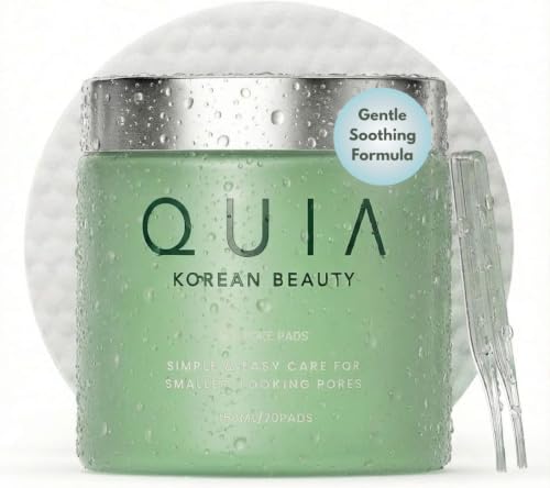 QUIA Korean Anti Aging Toner Pads- Gentle Exfoliating Soothing Formula
