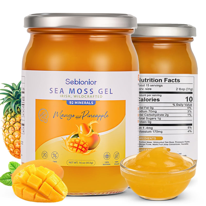 Sea Moss Gel with Essential Vitamins (Mango) Mango
