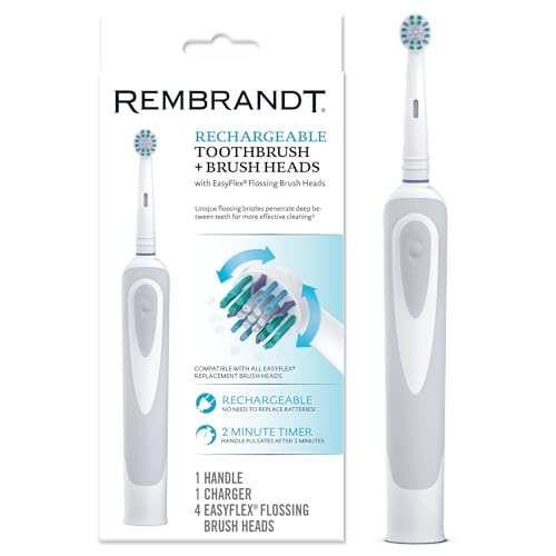REMBRANDT Rechargeable Toothbrush + 4 EasyFlex Brush Heads