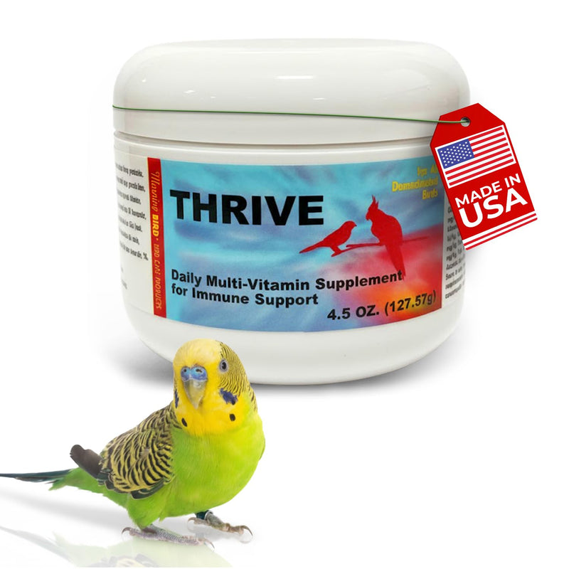 Morning Bird Thrive 4.5 oz – Daily Multi-Vitamin Bird Supplement for Immune & Recovery Support – Ideal for Sick, Injured, or Recovering Birds – Energy & Wellness Formula for Adult Birds