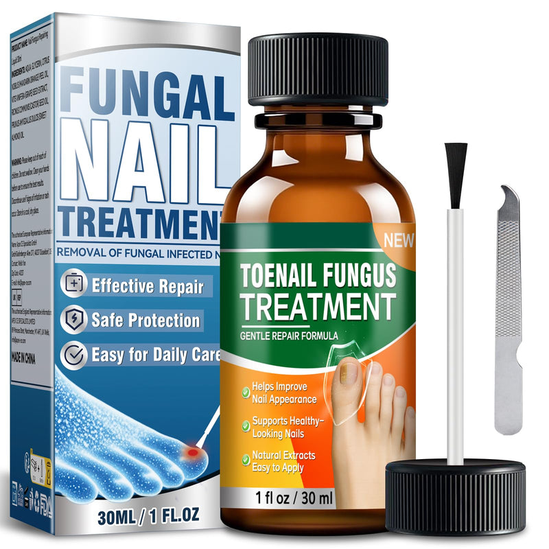 Toenail Fungus Treatment Extra Strength, Nail Repair Solution with Tea Tree Oil, Menthol, Vitamin E & Pro-Vitamin B5, Gentle Care for Damaged, Discolored, and Brittle Nails, 1 fl oz - BeesActive Australia