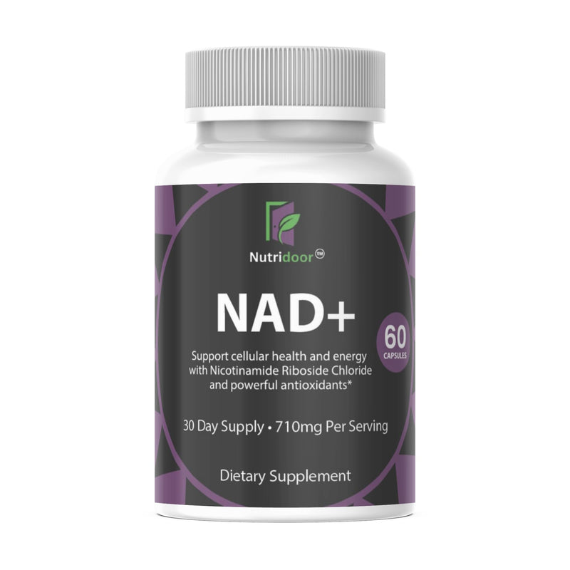 NAD+ Booster Supplement 710mg - Nicotinamide Riboside with Resveratrol & Quercetin - Anti-Aging & Energy Support - 60 Vegetarian Capsules