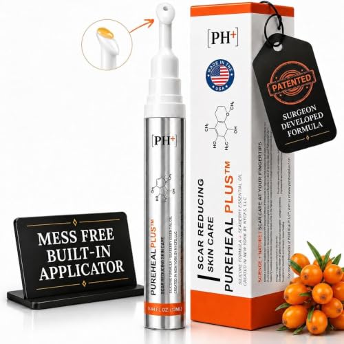 Patented Silicone Gel for Scars, Surgery, Burns & Acne 13g - Surgeon-Developed Scar Removal Cream for Surgical Scars, Old & New Scars, C-Section, Keloids, Stretch Marks, Made in USA
