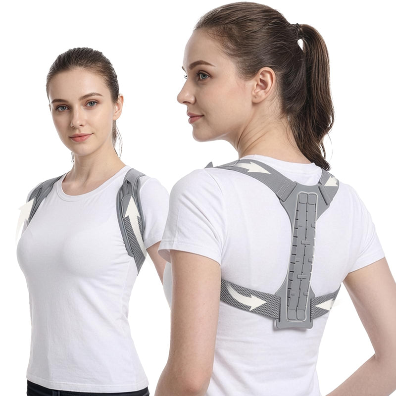 OFIR Upper Back Brace Posture Corrector for Women Office Professionals, Shoulder & Back Straightener for Anti-Slouch Support, Reinforced Back Panel, Breathable Diamond-Lattice, Wider Straps, Quick-Adjust Fit