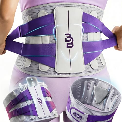DR. BRACE® Lower Back Brace for Men & Women for Lower Back Pain Relief, Revolutionary Versatile Splints System & Removable Lumbar Pad, Adjustable & Breathable Back Support Brace (29.5-35.4″)