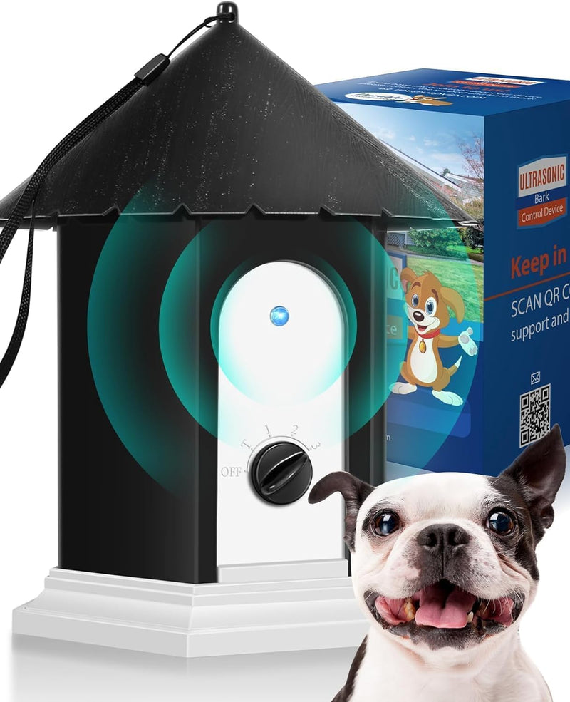 Anti Barking Device, Ultrasonic Dog Barking Deterrent Devices Up to 50 Ft Range, Dog Barking Control Device Bark Box with 3 Modes, Dog Barking Silencer Safe for Dogs & People
