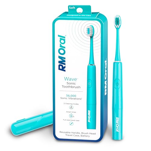 RM Oral Wave Sonic Battery Toothbrush, Soft Bristles - Aquamarine