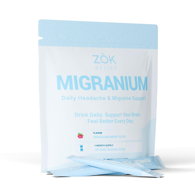 Daily Nervous System Support Formula for Head Tension, Stress & Energy, Calm Focus + Cellular Wellness Drink, 400mg of Pure Magnesium Glycinate + 9 Key Neuronutrients, 30 Travel Sachets Brazilian Berry Bliss