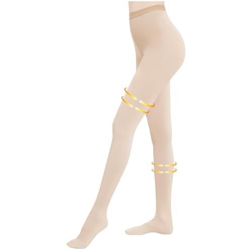 15-20 mmHg Medical Graduated Compression Pantyhose for Women Men 4X-Large Beige