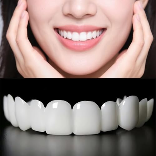 2 Pairs,Temporary Adjustable Smile Support, Comfortable & Secure, Top & Bottom Included.(White) (7)