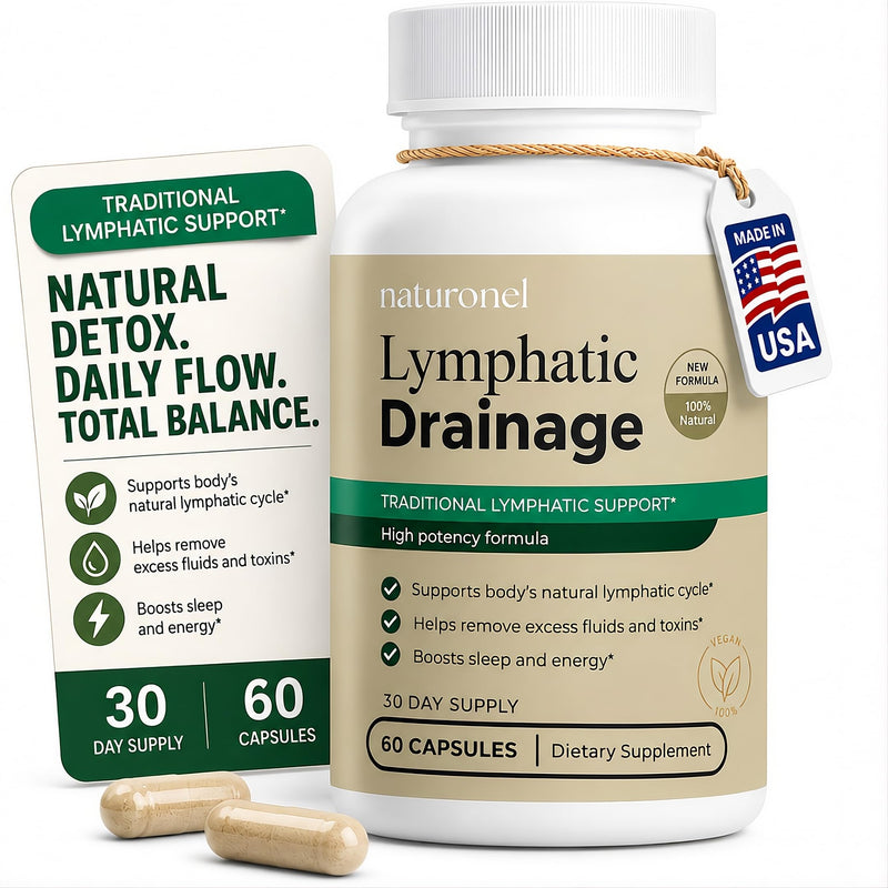 Lymphatic Drainage Supplement – Natural Lymphatic Cleanse with D-Mannose, Cranberry, Hibiscus & Dandelion Extract | Non-GMO, Made in USA, GMP Certified - Lymphatic Drainage Capsules (1) 1