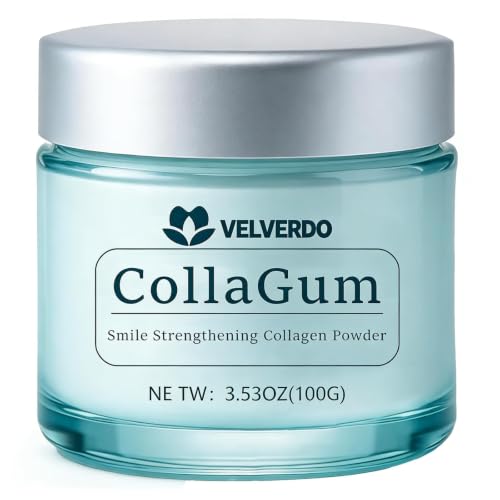Velverdo Collagen Tooth Powder, Collagen Tooth - Hydroxyapatite Toothpaste Powder, Strengthens Enamel & Gums, Natural Oral Care Formula (1pc) 1pc