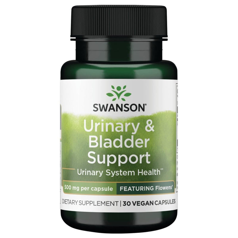 Swanson Urinary and Bladder Support 500 mg, 30 Vegan Capsules | Clinically Shown to Improve Bladder Comfort and Male Lower Urinary Tract Health, Supports Normal Frequency and Urgency