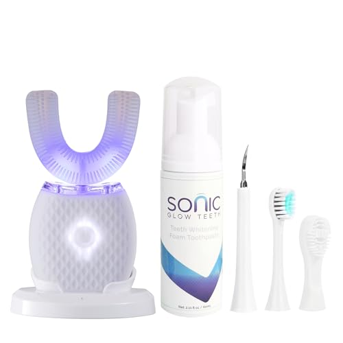Automatic Toothbrush for Adult Soft Bristles Timer Washable Travel White