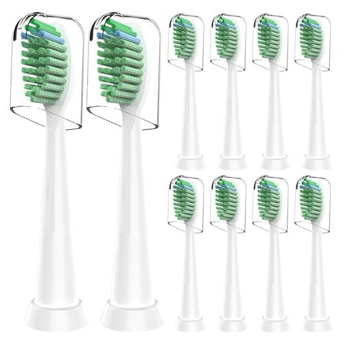 Toothbrush Replacement Heads Compatible with TAO Clean Sonic Electric Toothbrush - Daily Care Whitening Brush Heads Compatible with Taoclean, White
