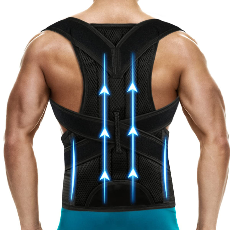 Back Brace Posture Corrector for Women and Men - Adjustable Posture Back Brace for Upper and Lower Back Pain Relief - Improve Back Posture and Lumbar Support,XX-Large(Waist:42-48 Inches) XX-Large(42-48 Inches) - BeesActive Australia
