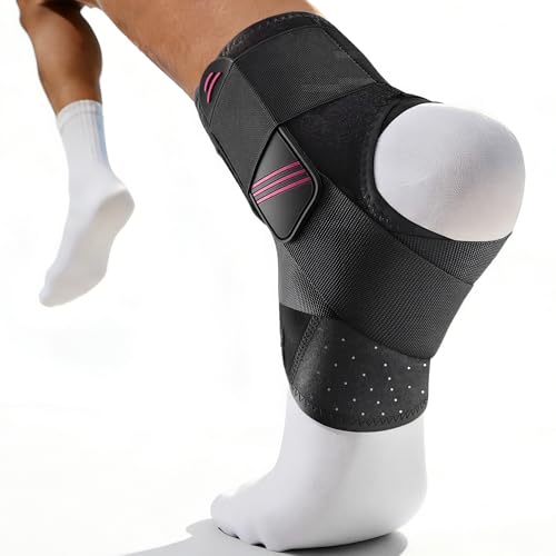 1.5mm Ultra Thin Ankle Brace for Women Men, Figure-8 Support S Black