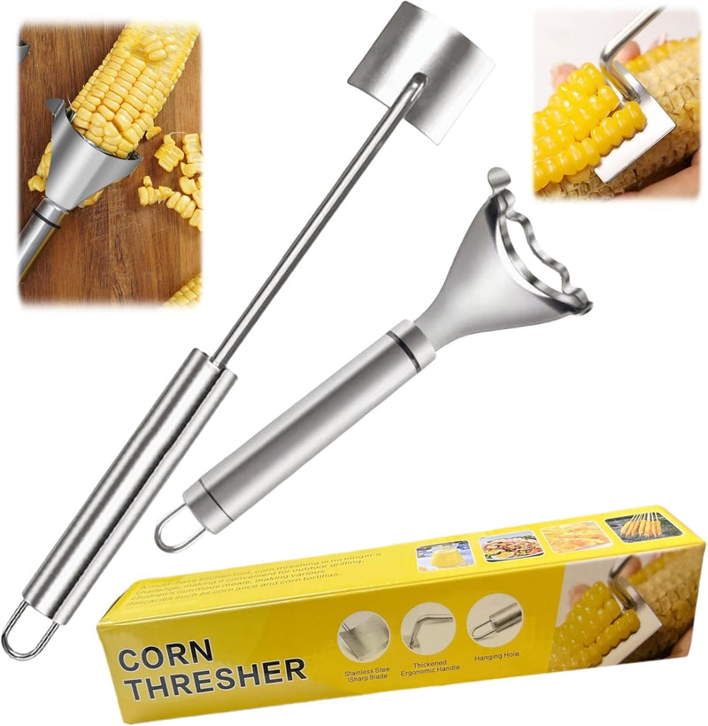 Corn Peeler 2PCS Stainless Steel Corn Peeler and Stripper Tool Set 2026 Corn Planer Cutter Thresher Scraper,Peel Corn Cob Separator Quick - BeesActive Australia