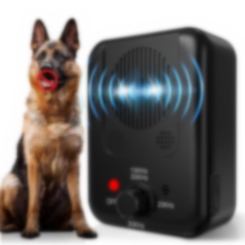 Anti Barking Devices, Dog Bark Deterrent Devices, Ultrasonic Dog Bark Box Deterrents Can Stop Neighborhood Dogs from Barking, 3 Control Modes Indoor & Outdoor, Safe & Humane Dog Silencer - Blue