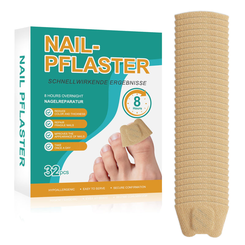 32Pcs Extra Strength Fungal Nail Patches: Upgraded Toenail Fungus Treatment Hydrogel Patches for Overnight Repair & Ingrown Toenail Care Green