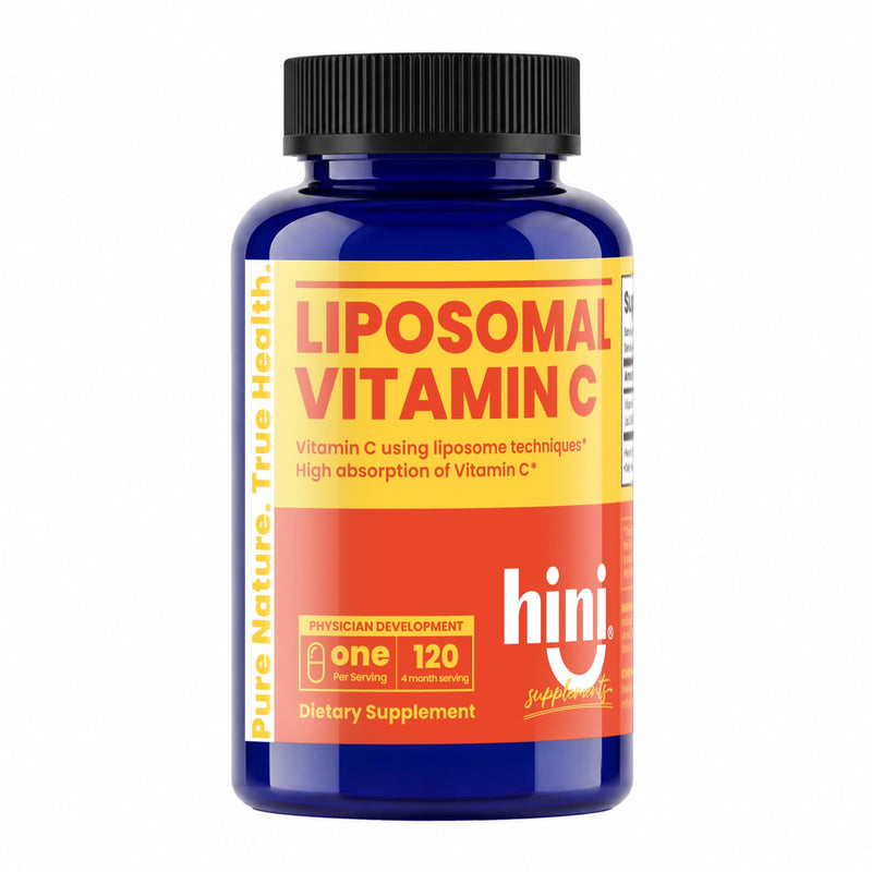 HINI Liposomal Vitamin C 500mg, High Absorption Vitamin C Supplement with CellG8 Quali-C, Daily Immune & Antioxidant Support, 1 Capsule Daily, 120 Servings