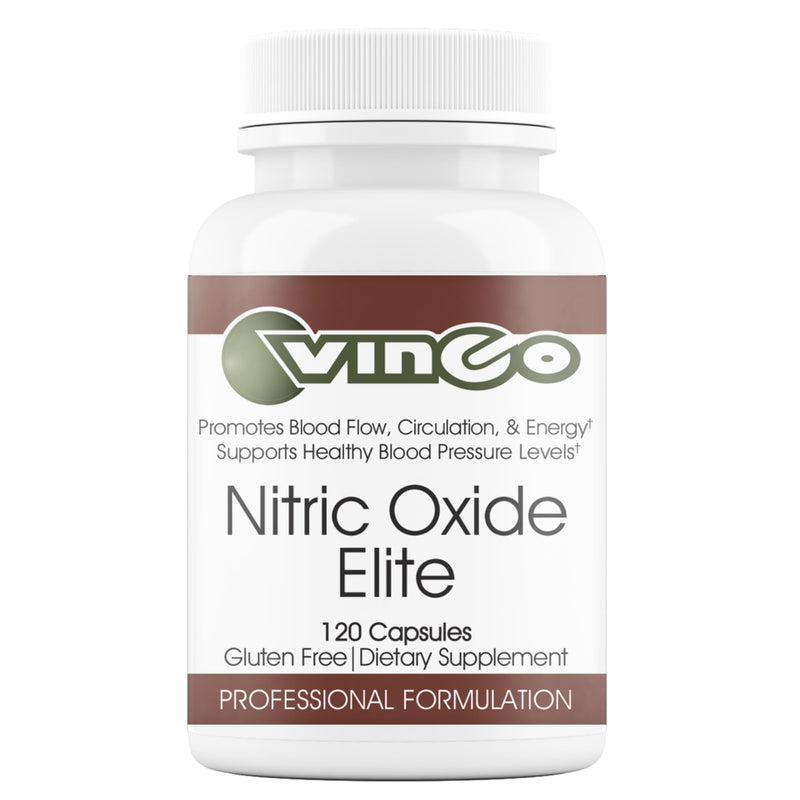 Vinco Inc - Nitric Oxide Elite Daily Blood Pressure Supplement | (120 Capsules) | Beet Root & Grape Seed Extract | Supports Circulation, Blood Pressure & Energy | Gluten Free &