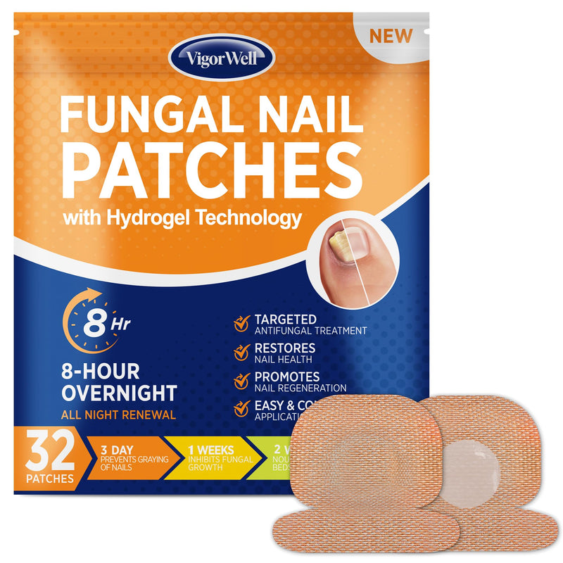 Small Nail Patches Extra Strength: 32 PCS Nighttime Hydrogel Patches for Overnight Repair - Visible Results in 8 Hours - Toenail Treatment Extra Strength - BeesActive Australia