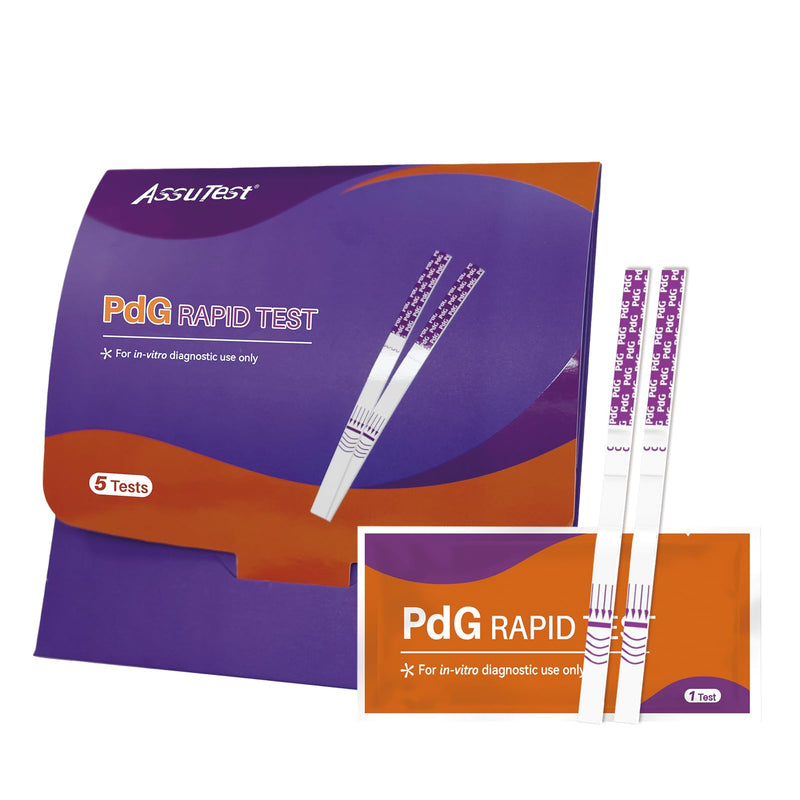 AssuTest PdG Test Strips Progesterone Urine Test for Confirming Ovulation, At-Home Fertility Ovulation Test, Detection Accuracy, Individually Foil-Sealed, 5 Count - BeesActive Australia