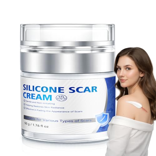 Scar Cream - Advanced Silicone Scar Gel, Professional Scar Removal Cream for Surgical Scars, C-Section, Stretch Marks, Acne, Injury, Burns, Keloids, Old and New Scars (1.76 fl oz)