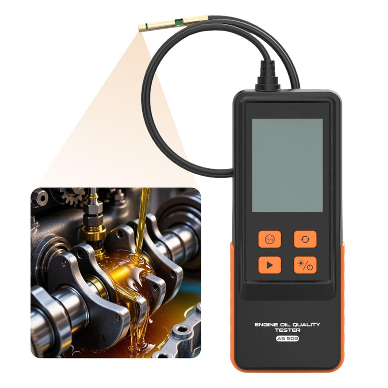 Engine Oil Tester for Gasoline and Diesel Vehicles, Engine Oil Quality Tester, High Precision Analyzer with 2.8" Backlit Display, 31.5" PTFE Hose, Temperature & Transmittance Display - BeesActive Australia